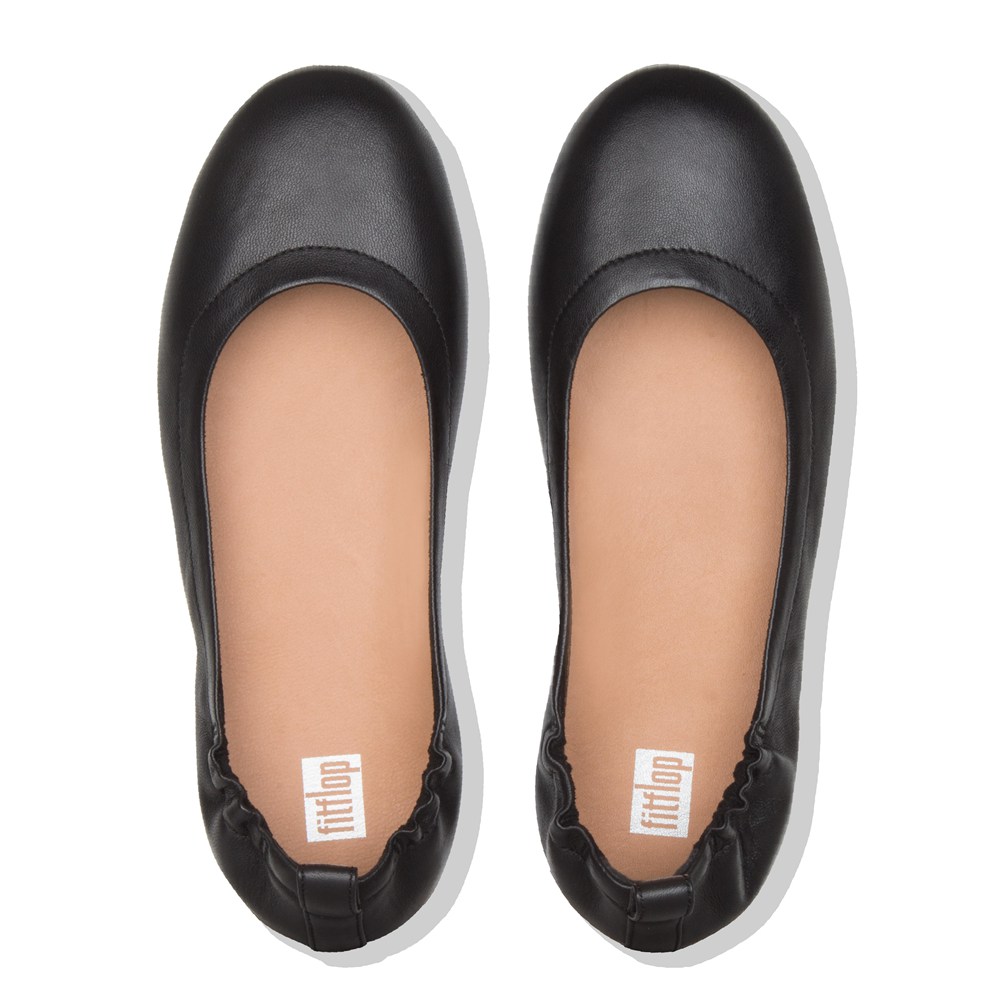 Fitflop Allegro Soft Deri - Bayan Ballerina Siyah - 48GESWJXA