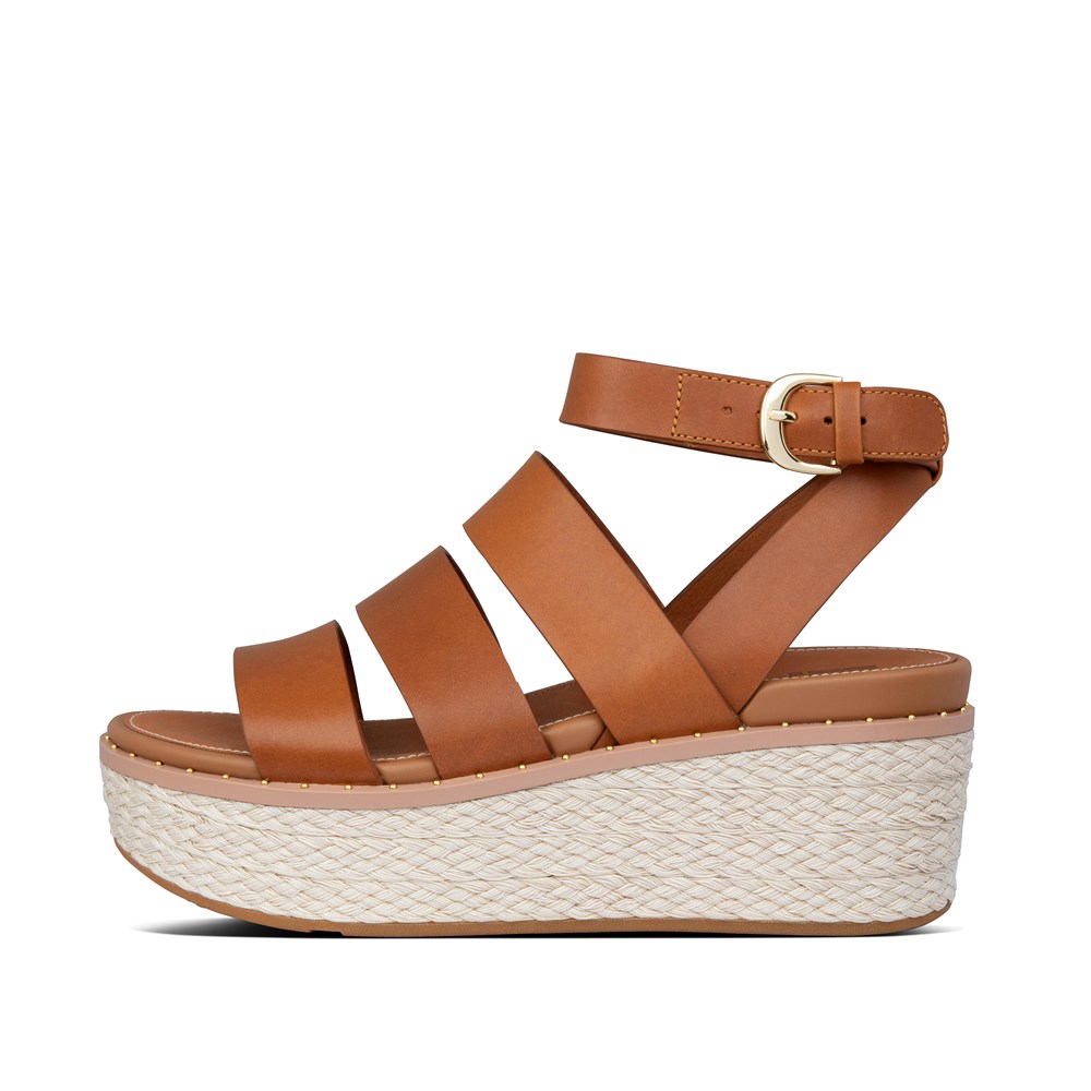 Fitflop Eloise Espadrille Sandals - Bayan Wedge Kahverengi - 84VEMJADH