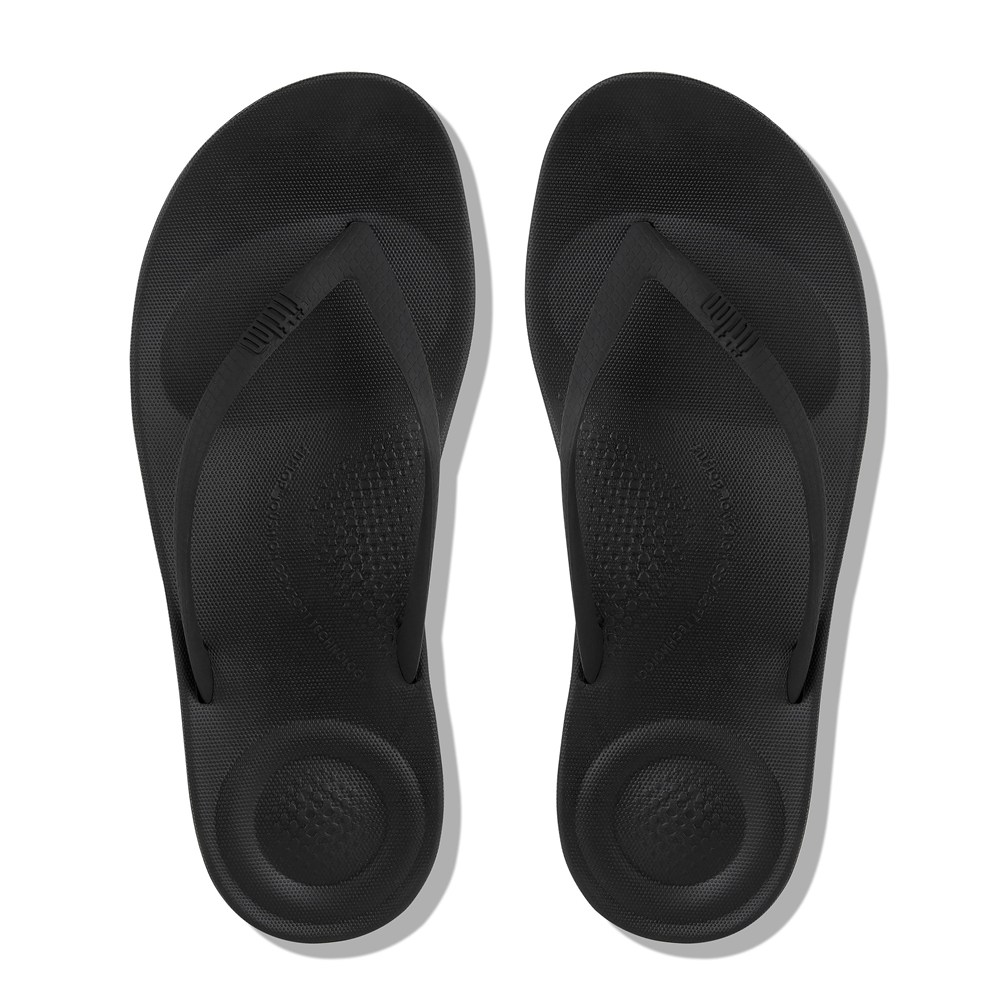 Fitflop Iqushion Ergonomic - Bayan Parmak Arası Terlik Siyah - 65KOPILJT