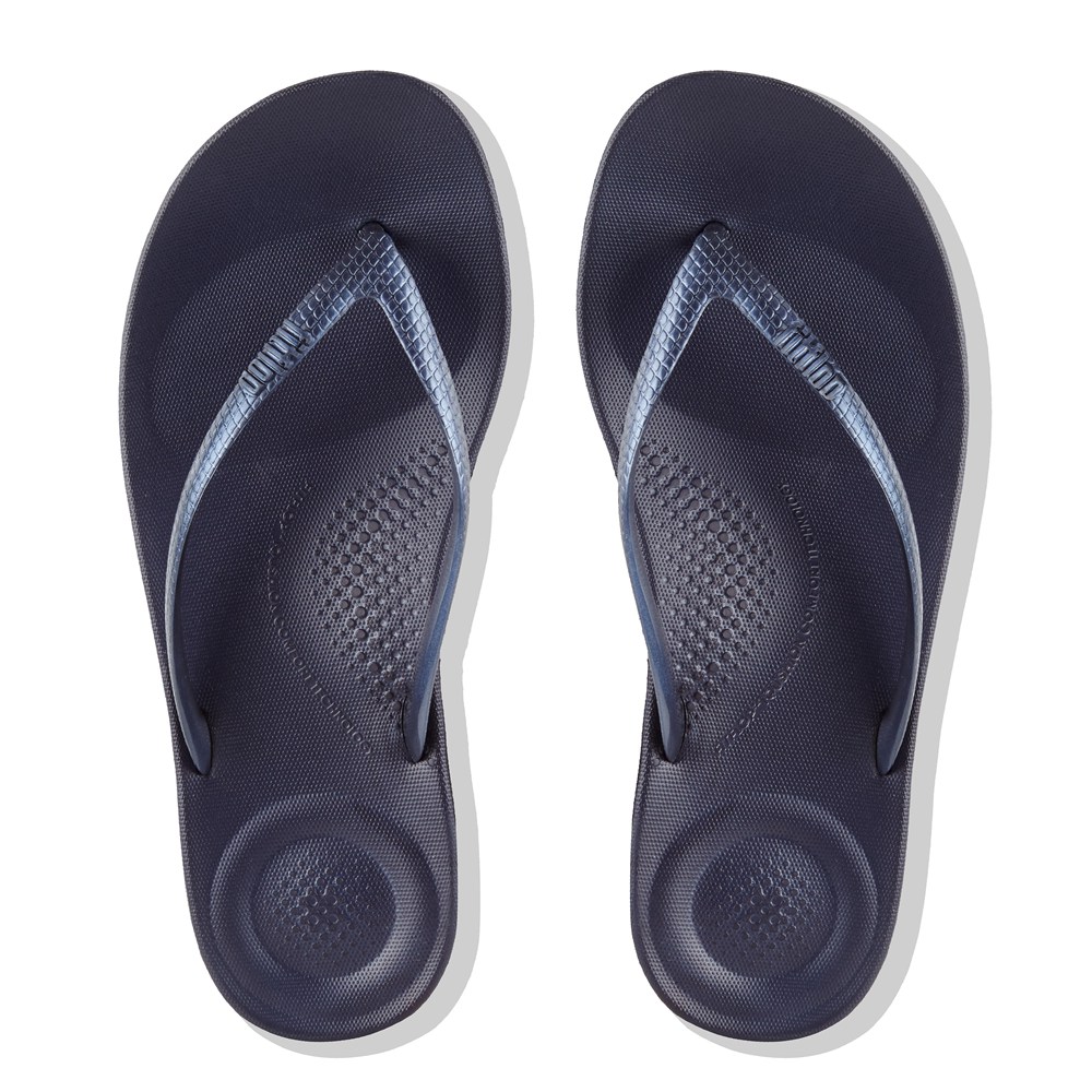 Fitflop Iqushion Ergonomic - Bayan Parmak Arası Terlik Lacivert - 47OGFKVTE