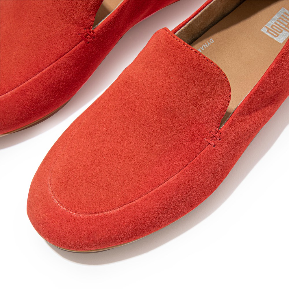 Fitflop Lena Suede - Bayan Loafers Mercan Pembe - 80EBYZDXH