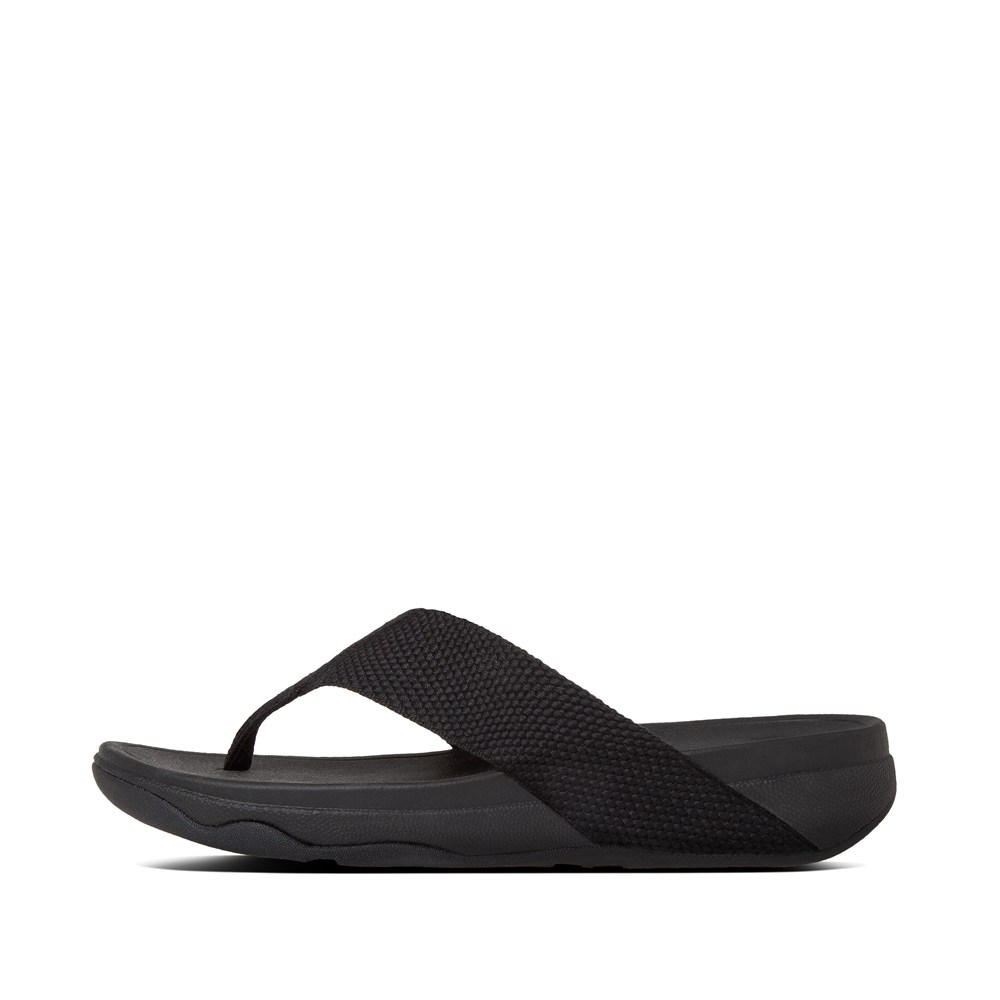 Fitflop Surfa Toe-Post - Bayan Sandalet Siyah - 38RJEKAYH