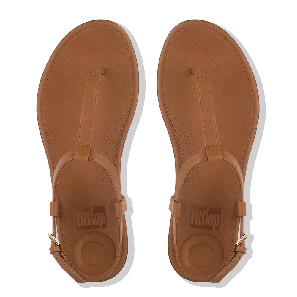 Fitflop Tia Deri - Bayan Sandalet Kahverengi - 67NCTSPLW